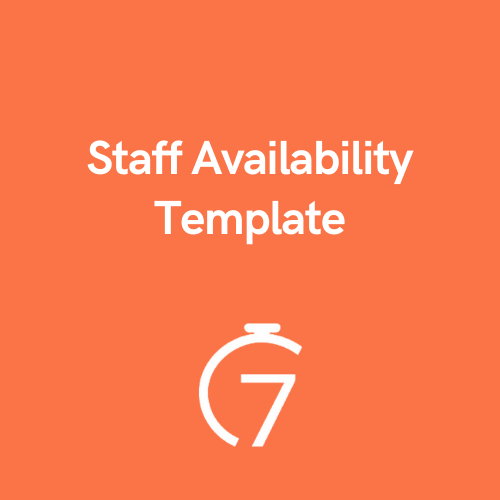 Staff Availability Template